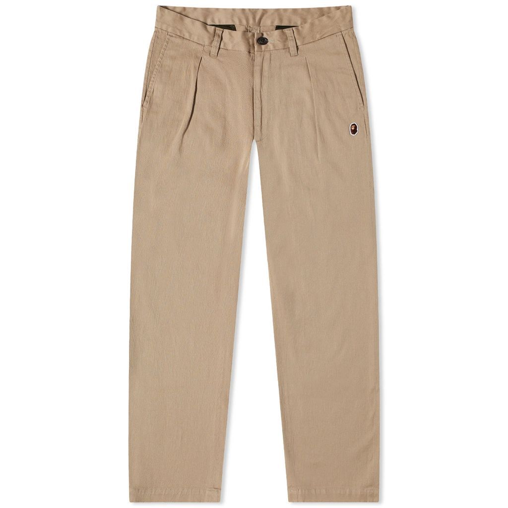 Men's One Point Loose Fit Chino Beige