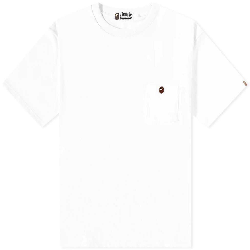 Men's One Point Pocket T-Shirt White