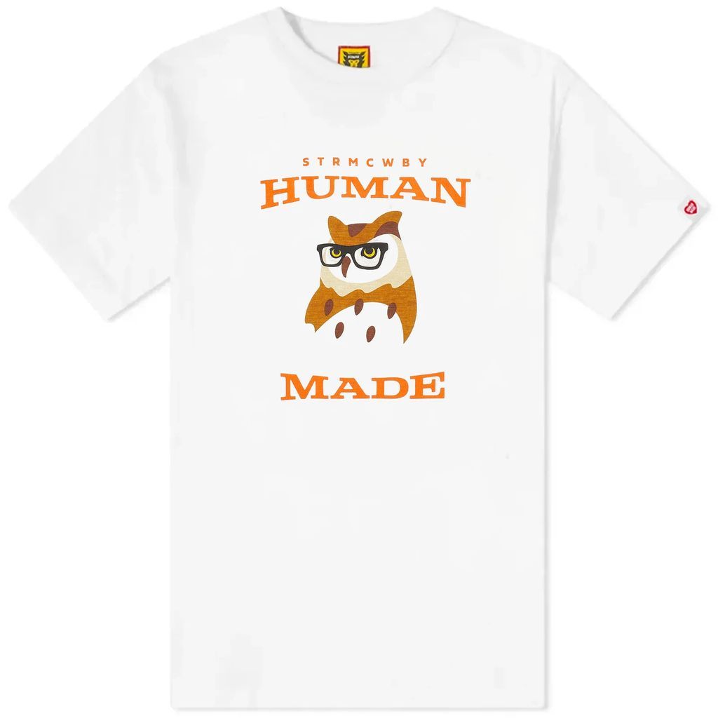 Men's Owl Glasses T-Shirt White