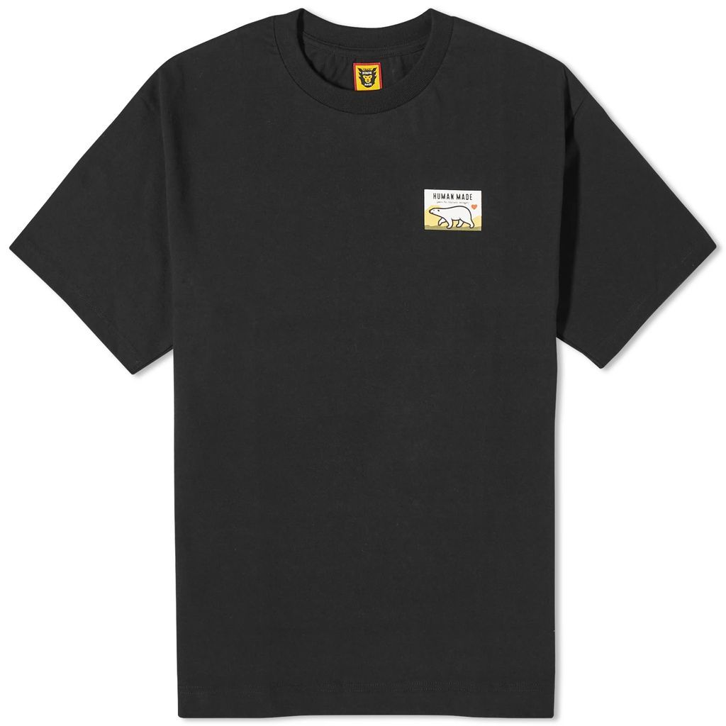 Men's Polar Bear Print T-Shirt Black