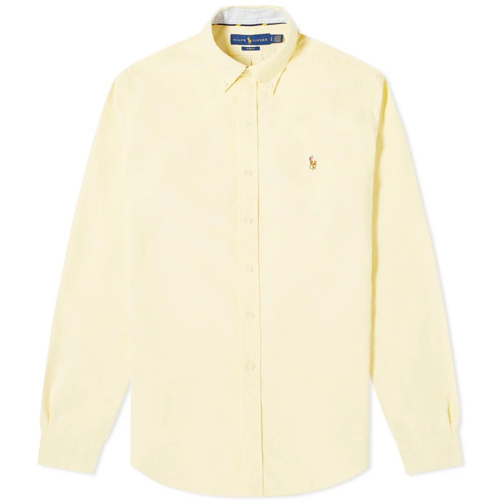 Men's Slim Fit Button Down Oxford Shirt Yellow Oxford