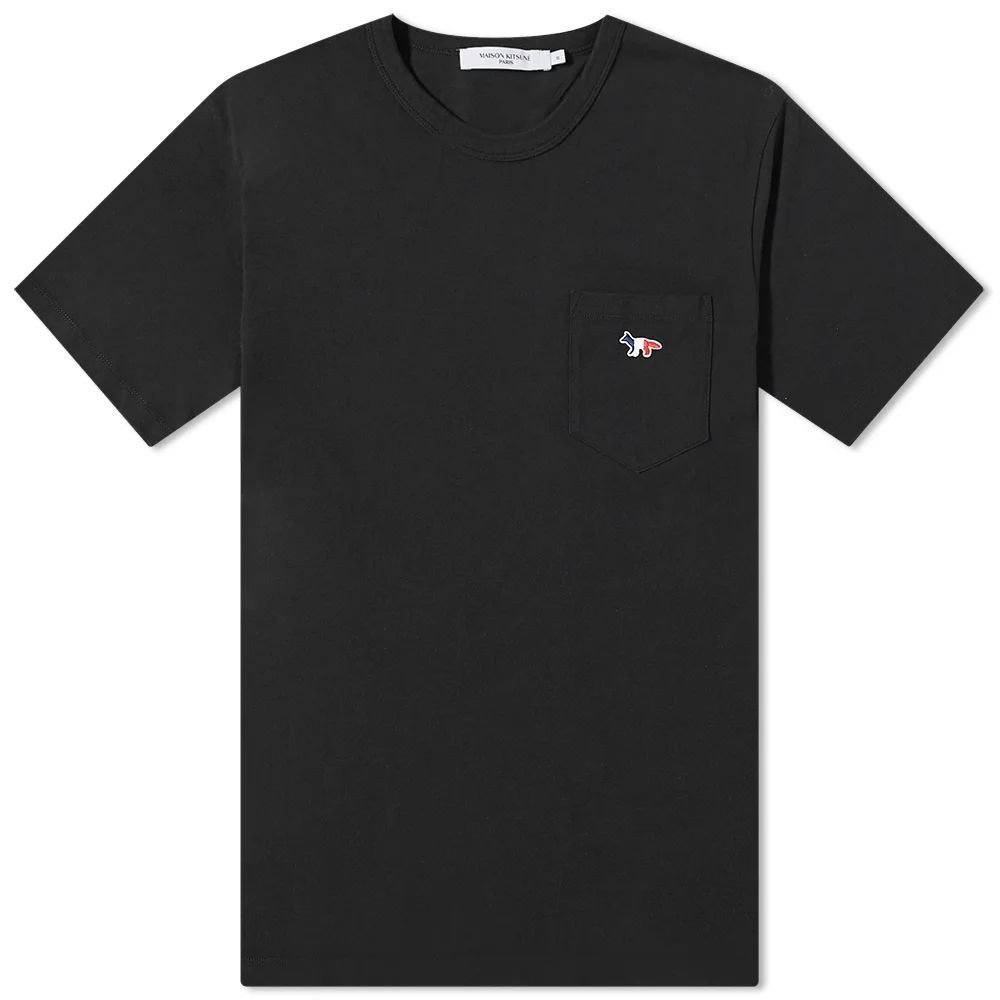 Men's Tricolor Fox Patch Pocket T-Shirt Black