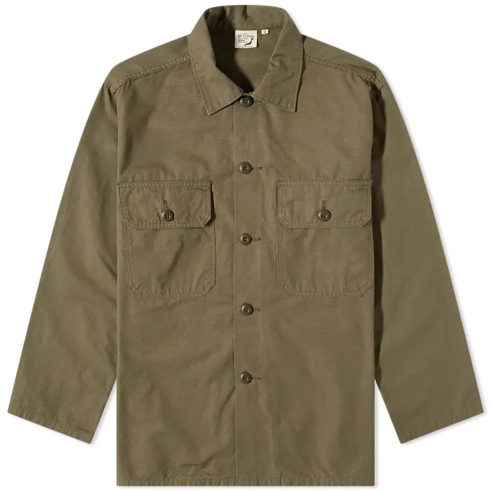Men's Trooper Fatigue Shirt Jacket Army Green