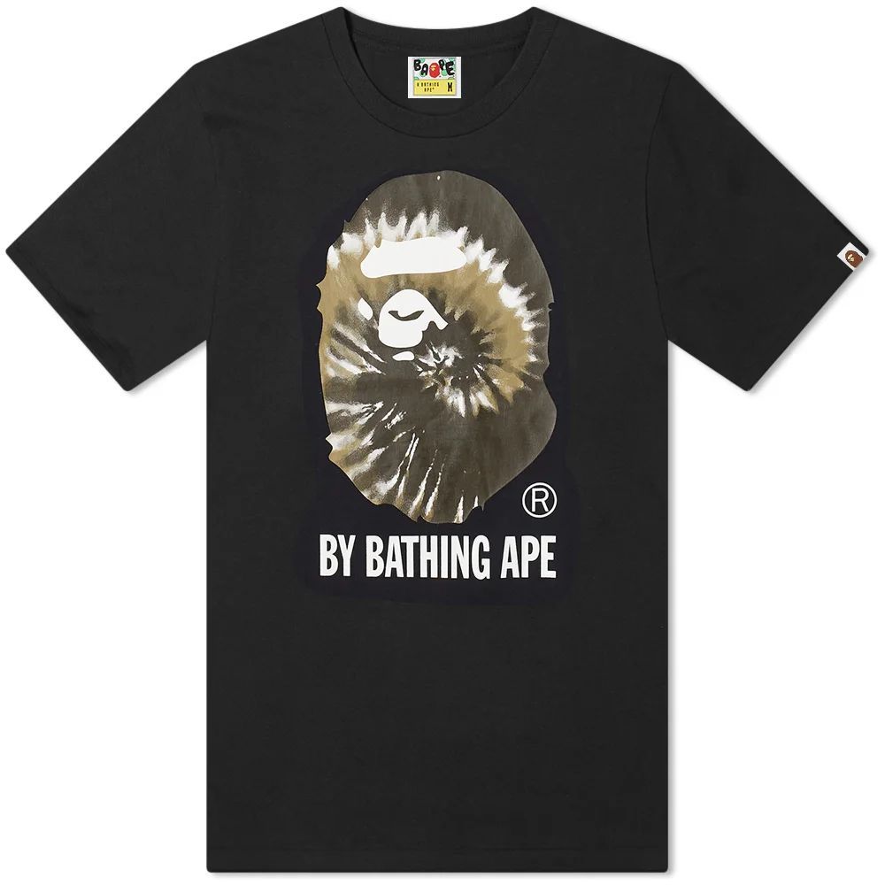 Men's Tie Dye By Bathing Ape T-Shirt Black X Black
