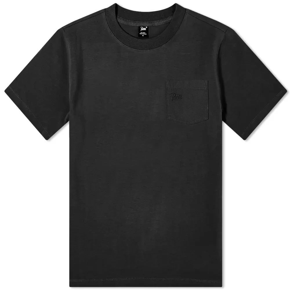 Men's Washed Logo Pocket T-Shirt Black