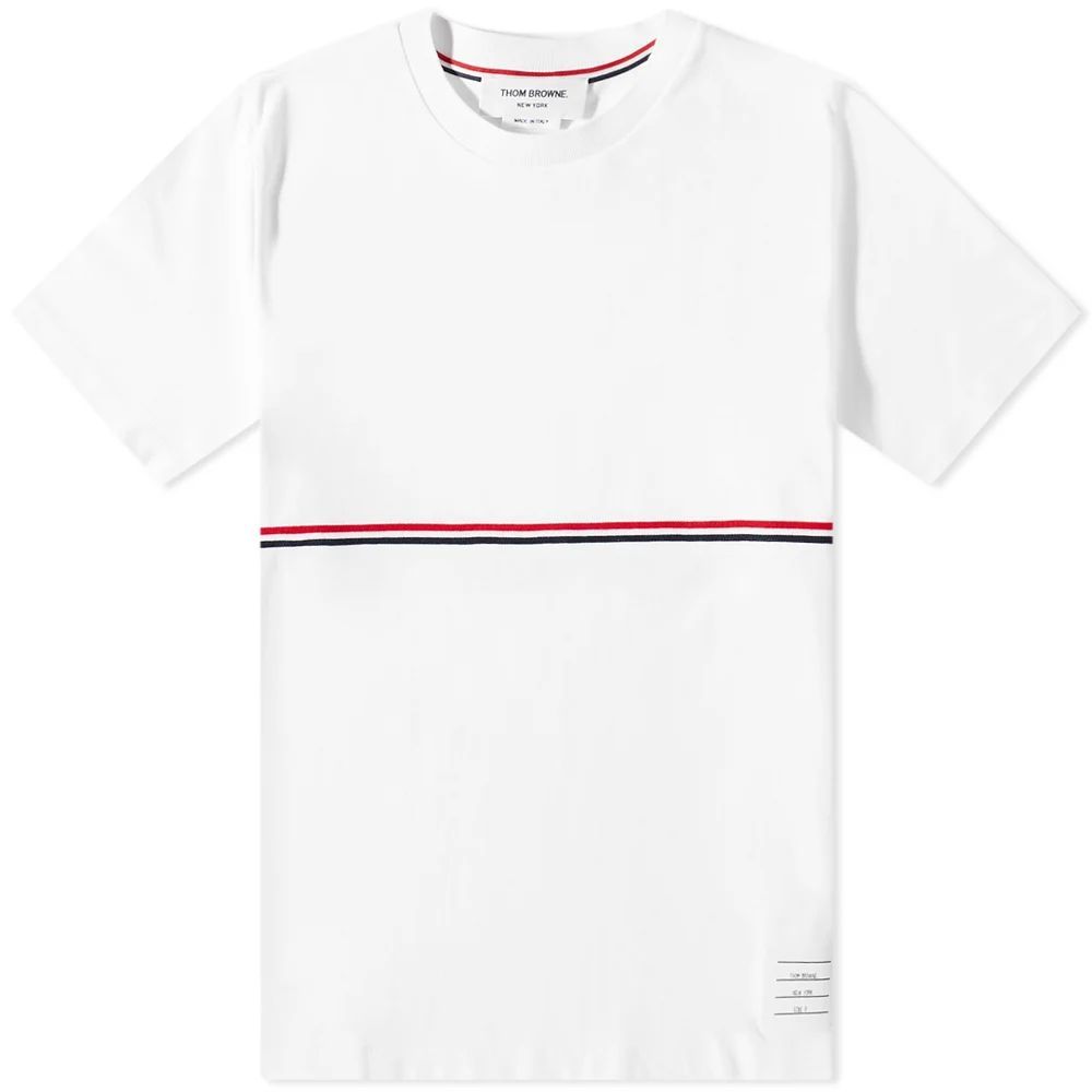 Men's Tricolor Stripe T-Shirt White