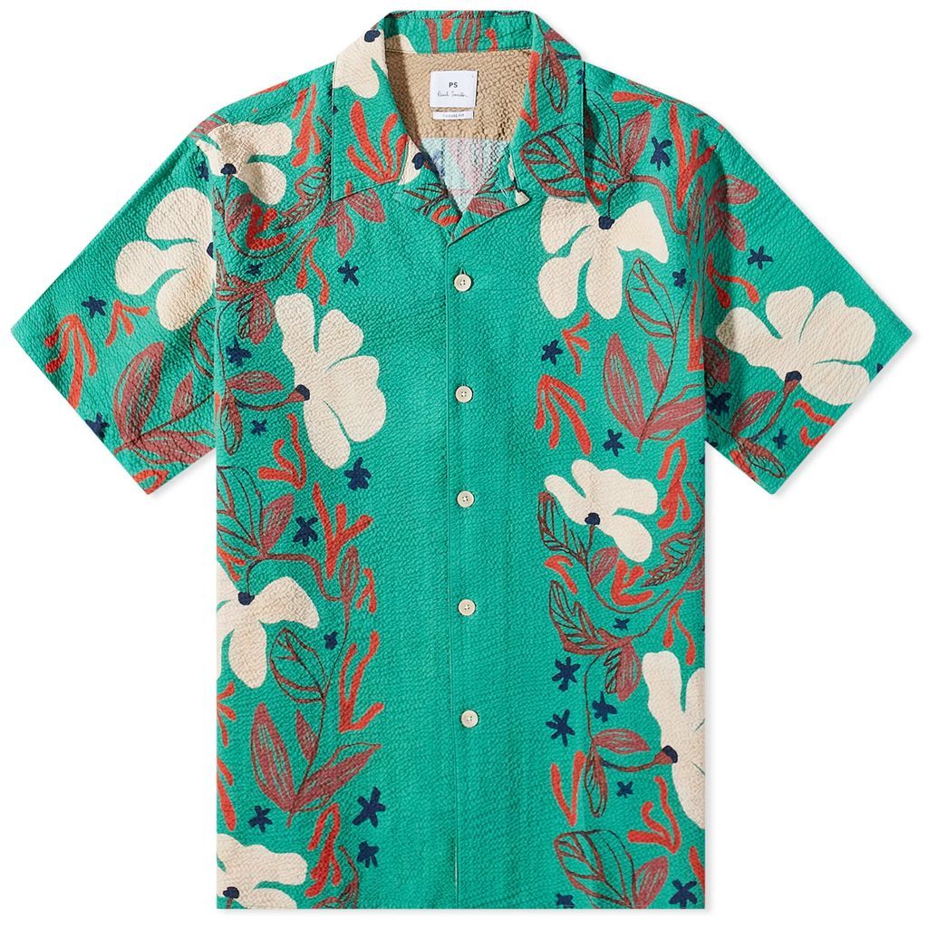 Men's Sea and Shells Vacation Shirt Green