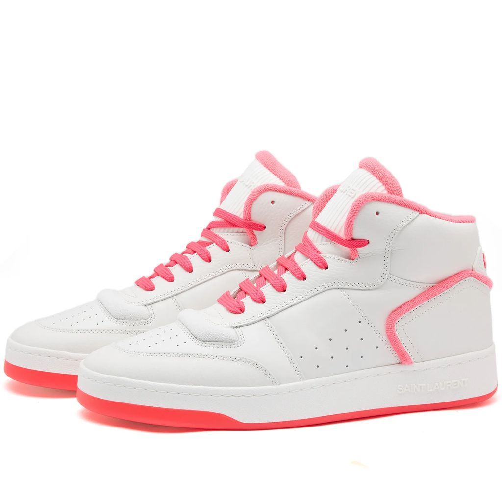 Men's Sl-80 Mid Top Sneaker White/Pink