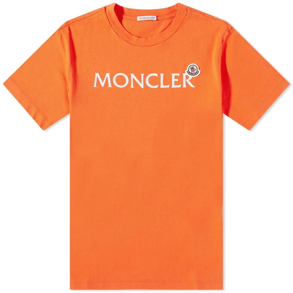 Men's Text Logo T-Shirt Orange