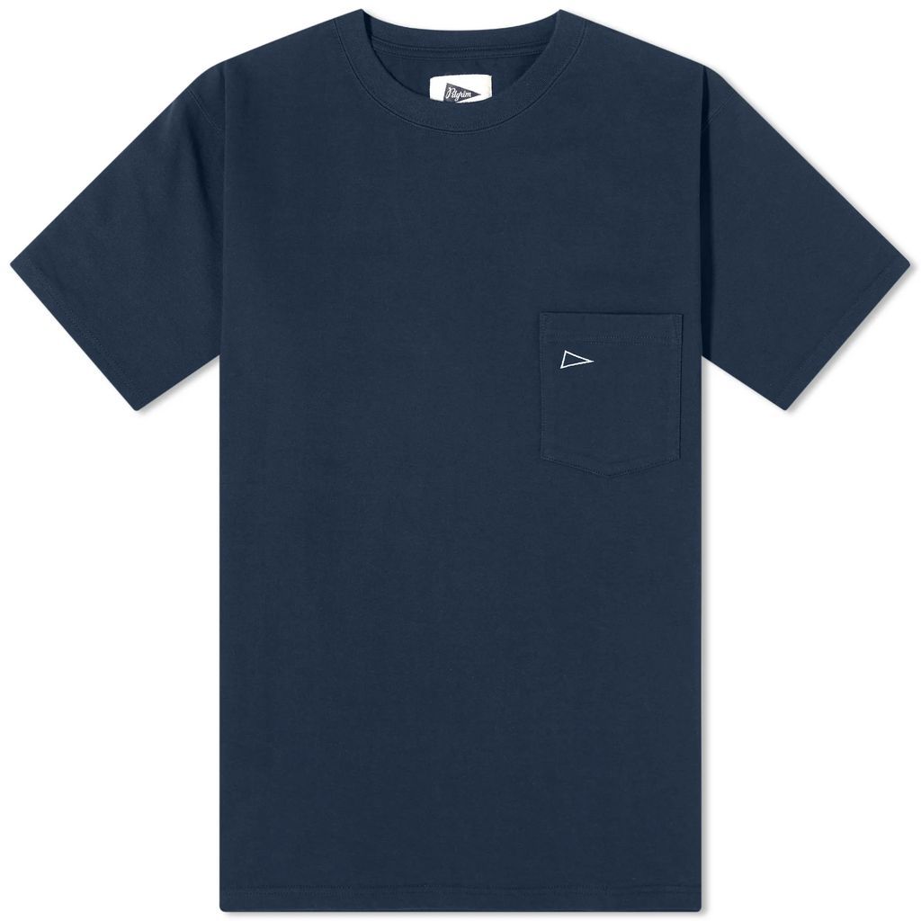 Men's Team Embroidered T-Shirt Navy/White