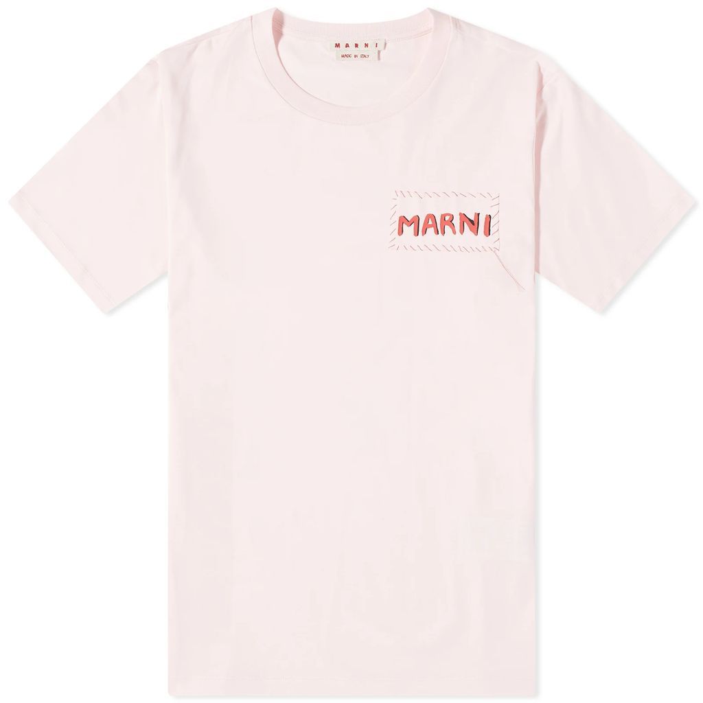 Men's Stitch Logo T-Shirt Pink Gummy