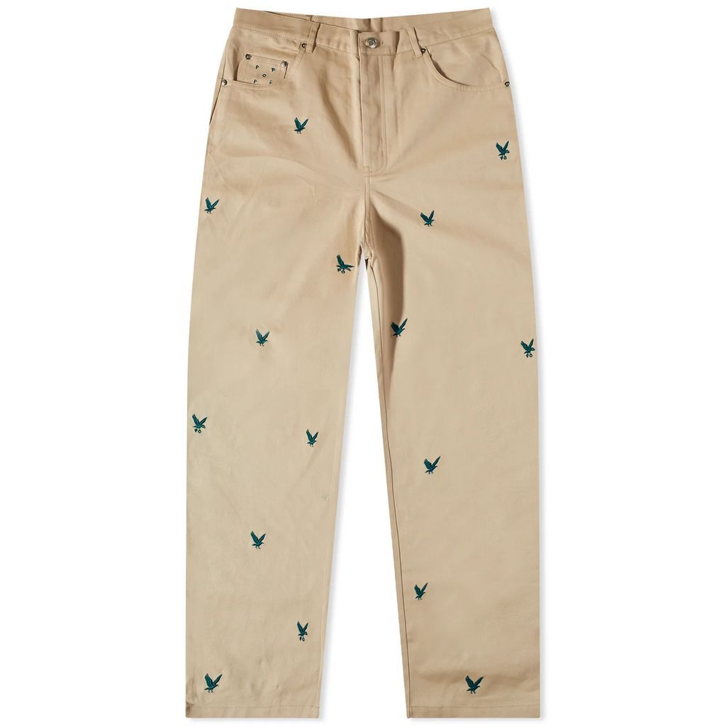 Men's x Gleneagles by END. Embroidered Drs Pants Khaki