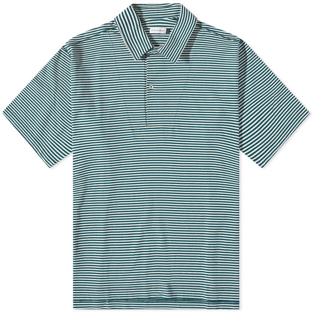 Men's x Gleneagles by END. Ministriped Shirt Dark Green/White Pepper