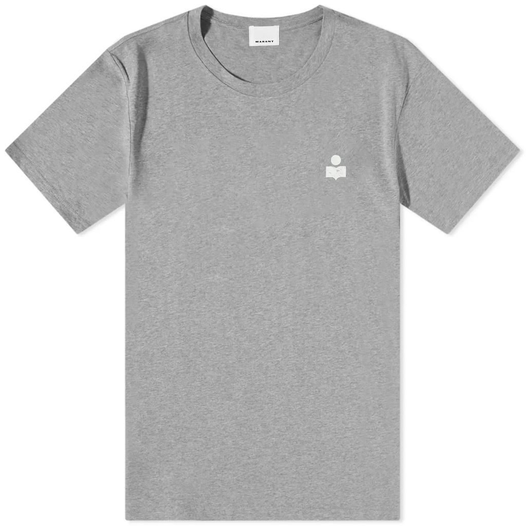 Men's Zafferh Small Logo T-Shirt Grey/Ecru