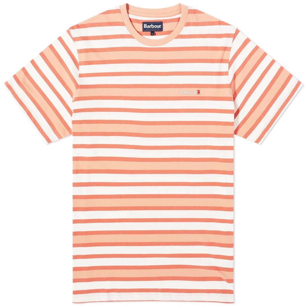 Men's Crundale Stripe T-Shirt Faded Orange