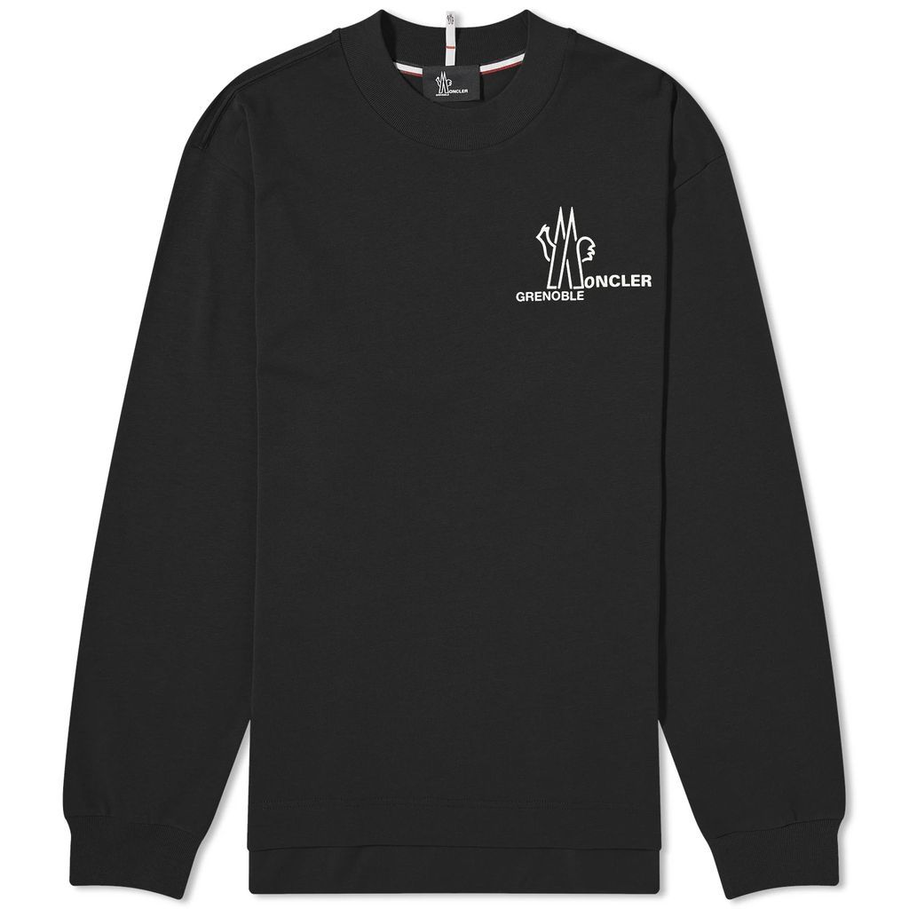 Men's Long Sleeve Tonal Logo T-Shirt Black