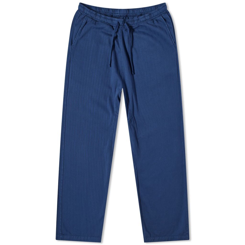 Men's Herringbone Cotton Braga Pant Washed Navy