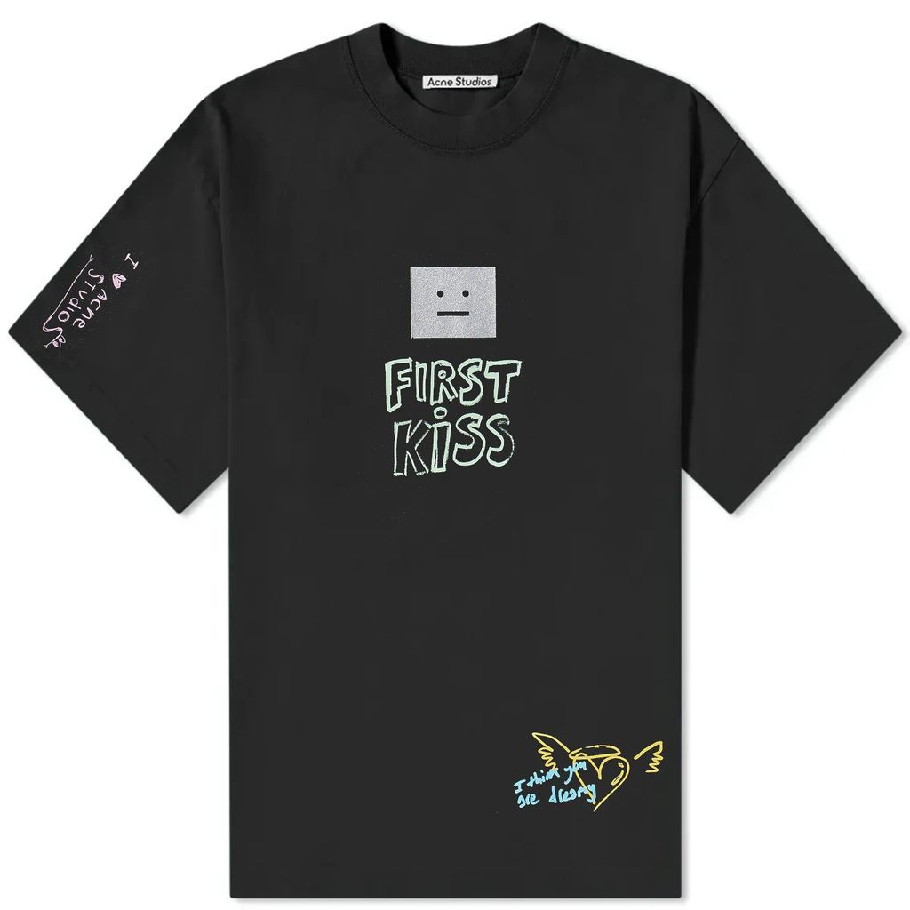 Exford Scribble Face T-Shirt Faded Black