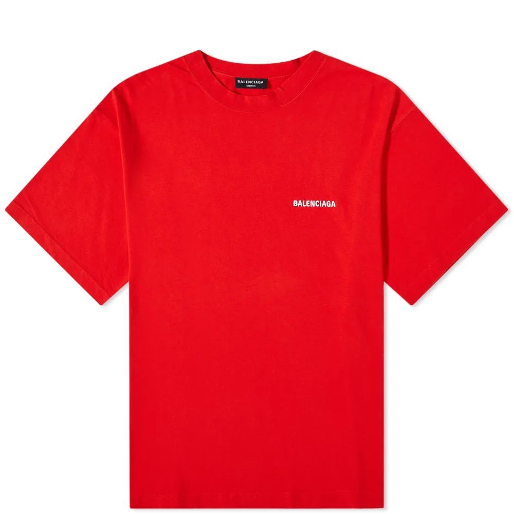 Men's Back Logo T-Shirt Bright Red/White