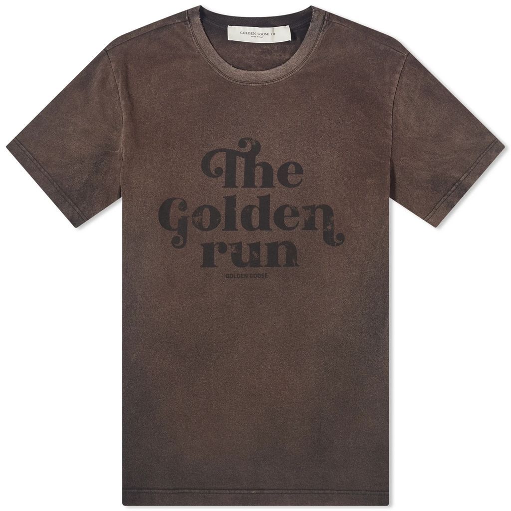 Men's Golden Run Print T-Shirt Anthracite/Black