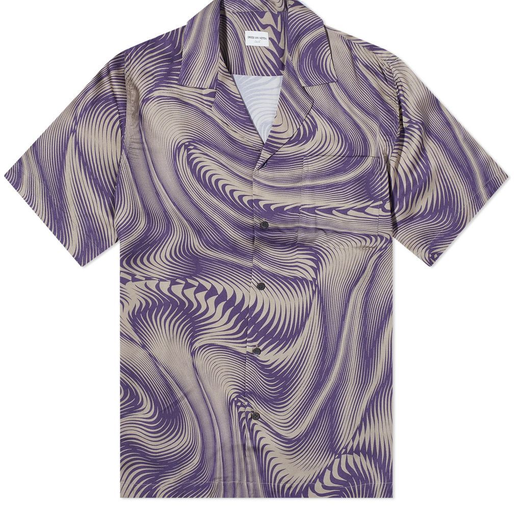 Men's Carltone Geometric Print Vacation Shirt Lilac
