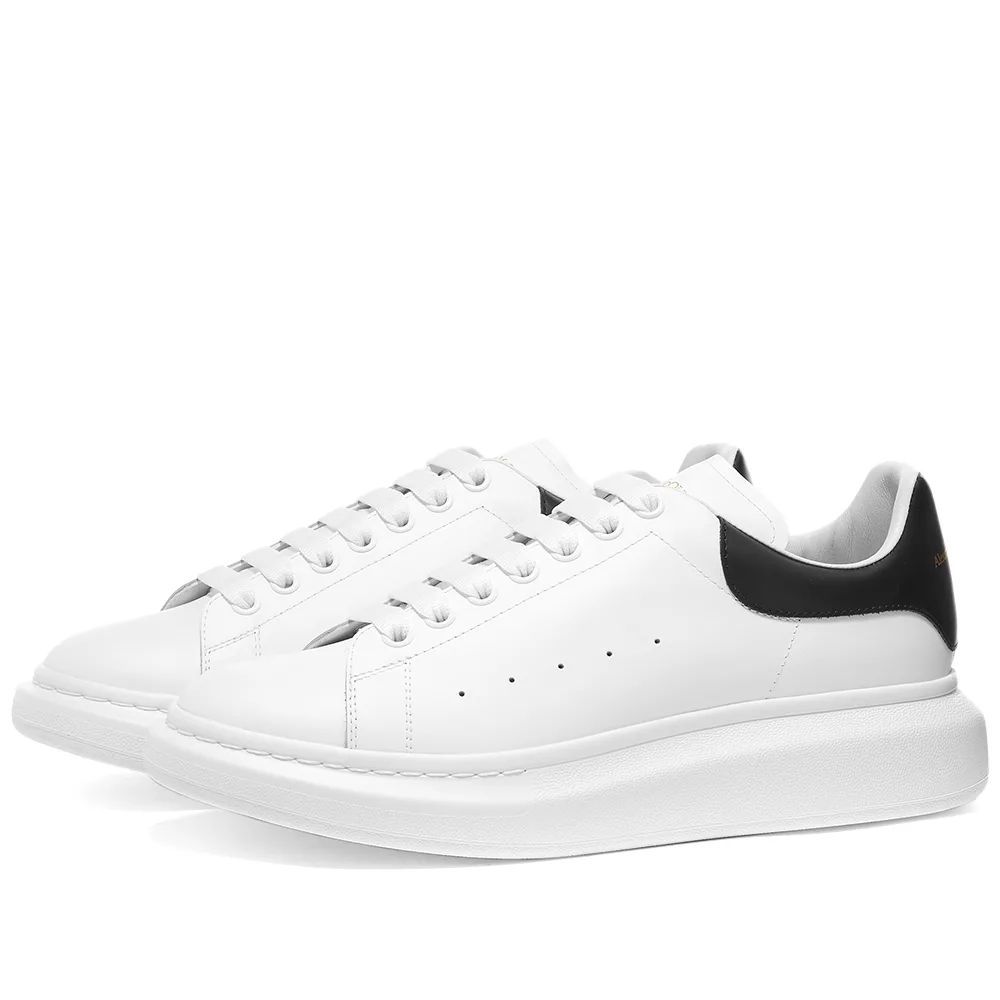 Men's Heel Tab Wedge Sole Sneaker White/Black