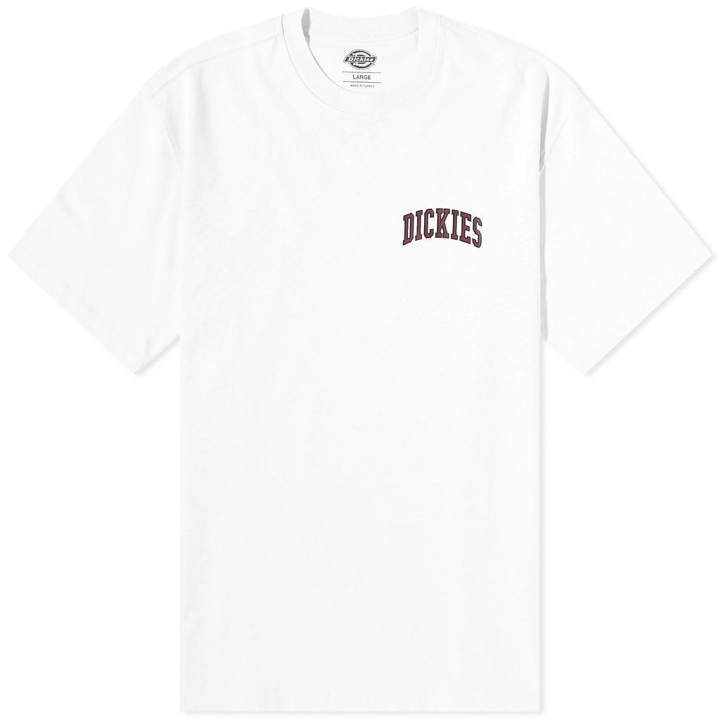 Men's Aitkin Chest Logo T-Shirt White/Fired Brick