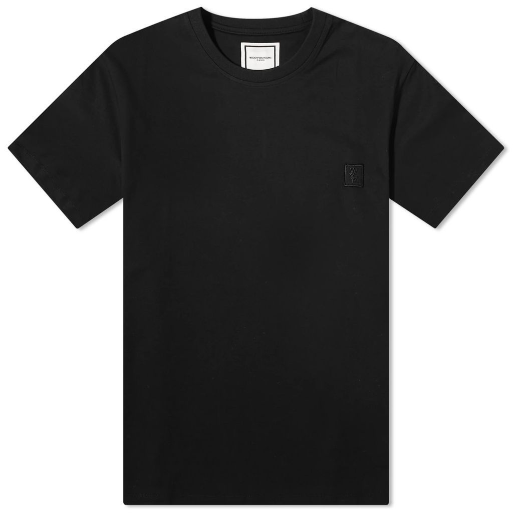 Men's Back Flower Logo T-Shirt Black