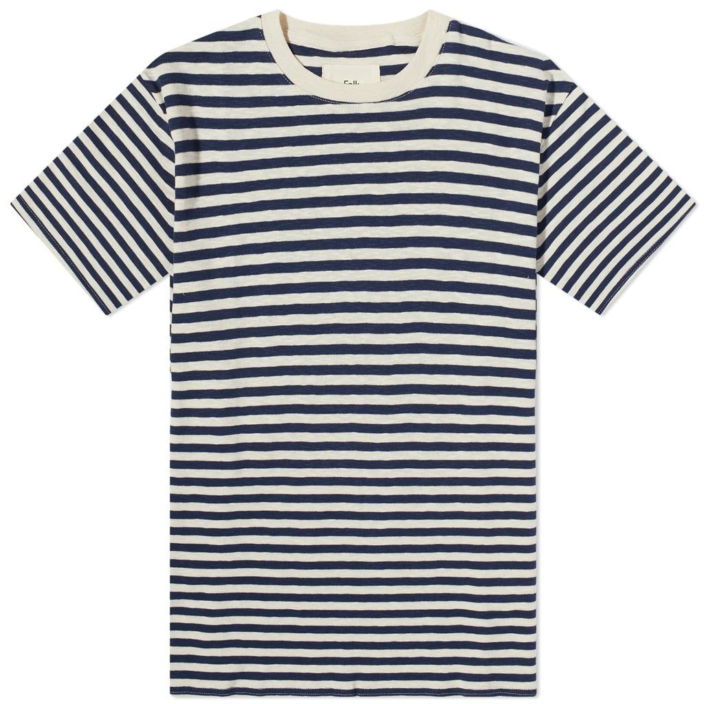 Men's Classic Stripe T-Shirt Ecru Navy
