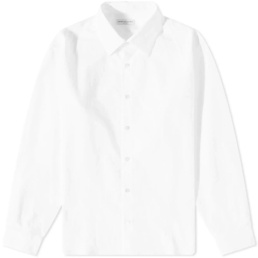 Men's Curle Poplin White Shirt