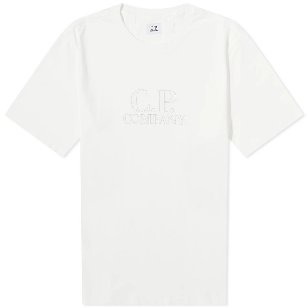 Men's Embossed Logo T-Shirt Gauze White
