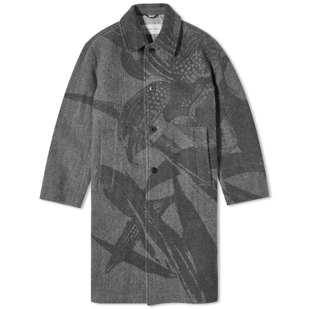 Men's Rankle Pattern Wool Coat Grey