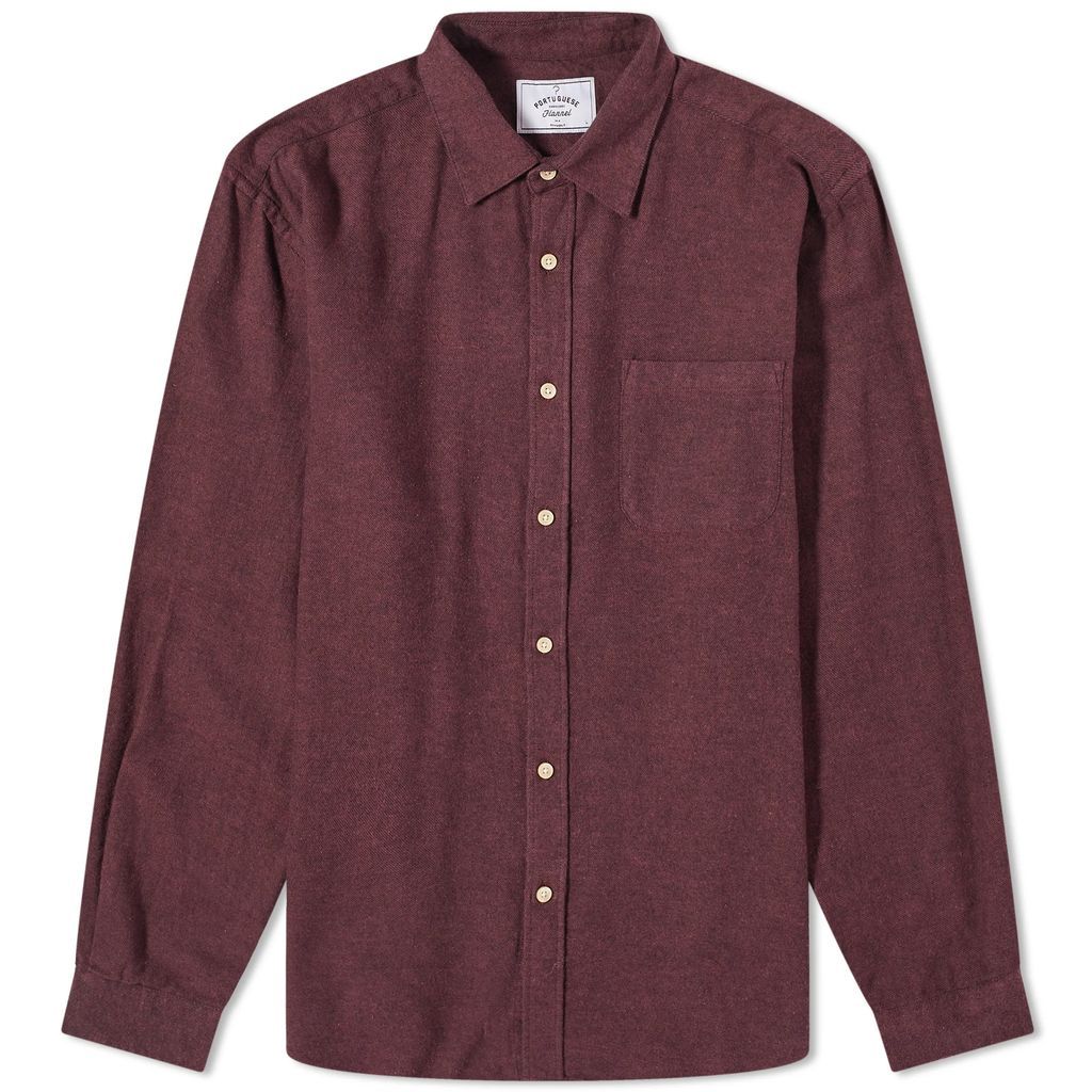 Men's Teca Flannel Shirt Bordeaux