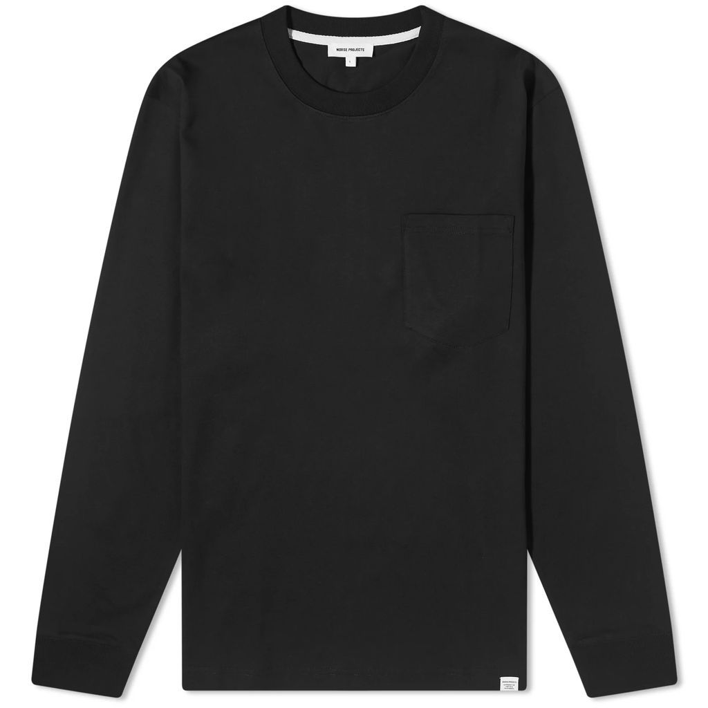 Men's Long Sleeve Johannes Standard Pocket T-Shirt Black