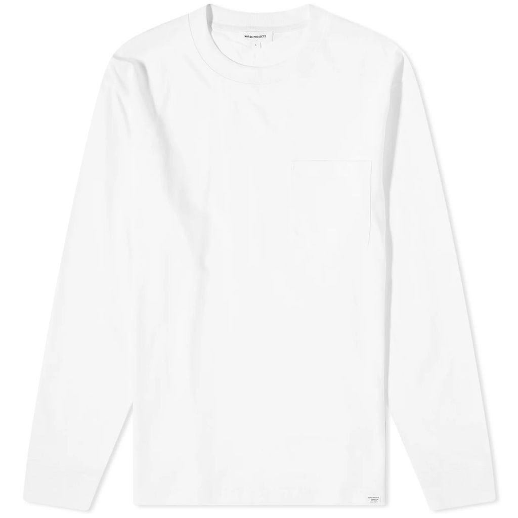 Men's Long Sleeve Johannes Standard Pocket T-Shirt White
