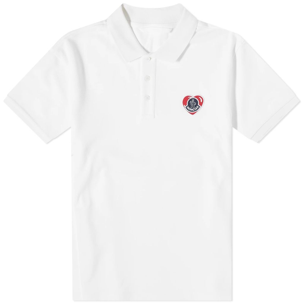 Men's Heart Logo Polo White