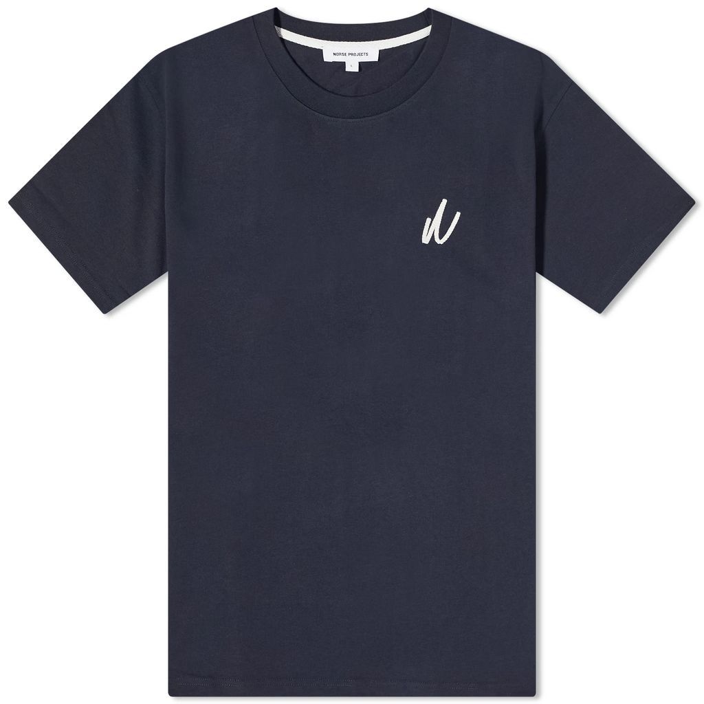 Men's Johannes Chain Stitch Logo T-Shirt Dark Navy