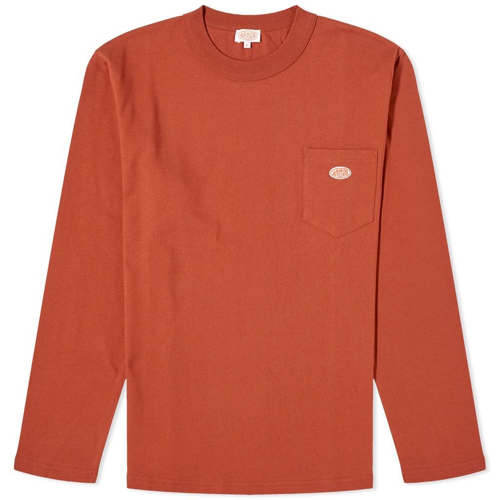 Men's Long Sleeve Logo Pocket T-Shirt Deep Paprika