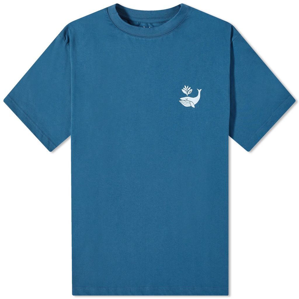 Men's Whale Plant T-Shirt Petrol Blue