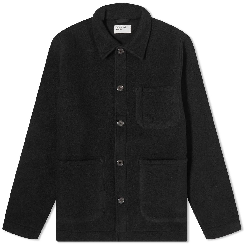 Men's Wool Fleece Field Jacket Black