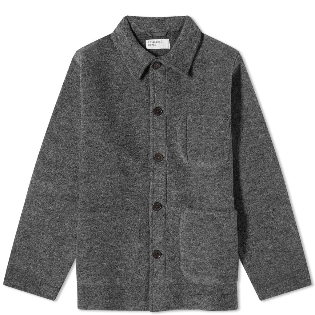 Men's Wool Fleece Field Jacket Grey Marl