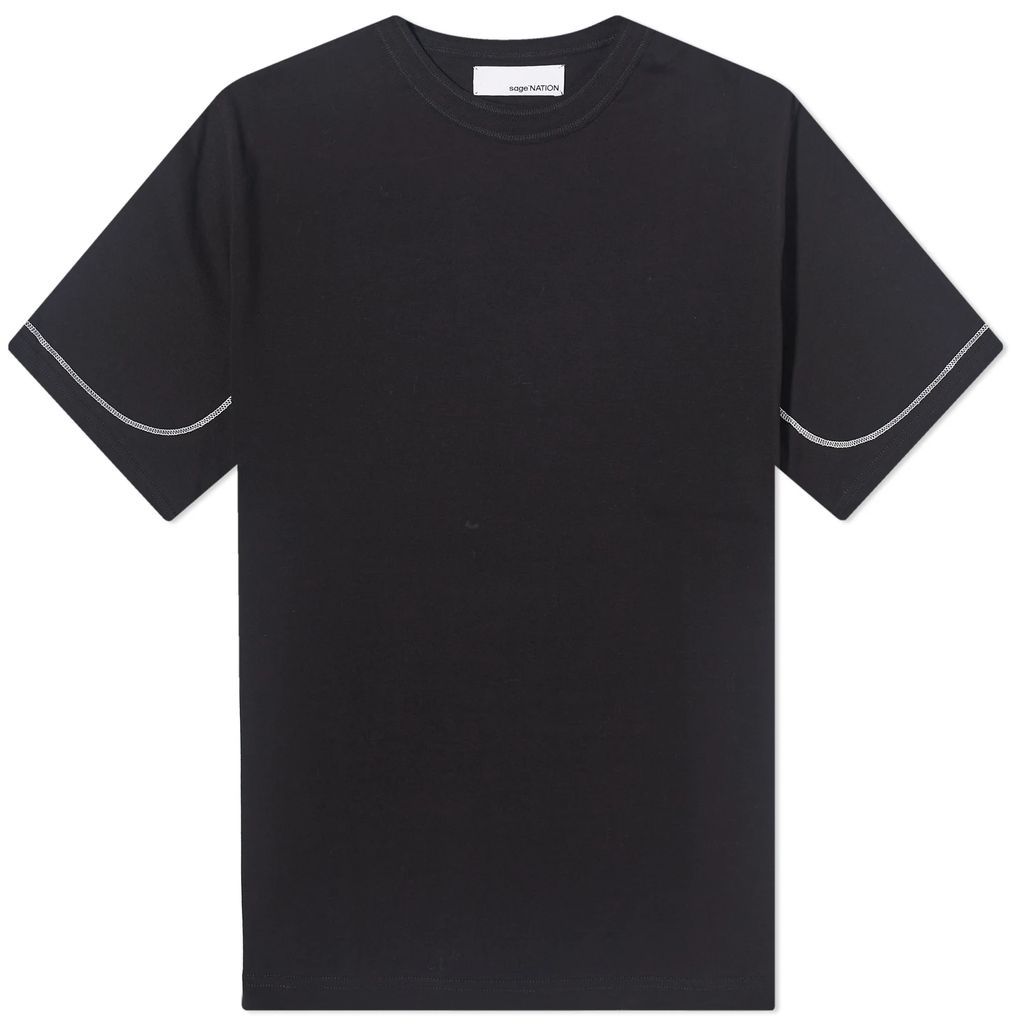 Men's Flat Lock Stitch T-Shirt Black