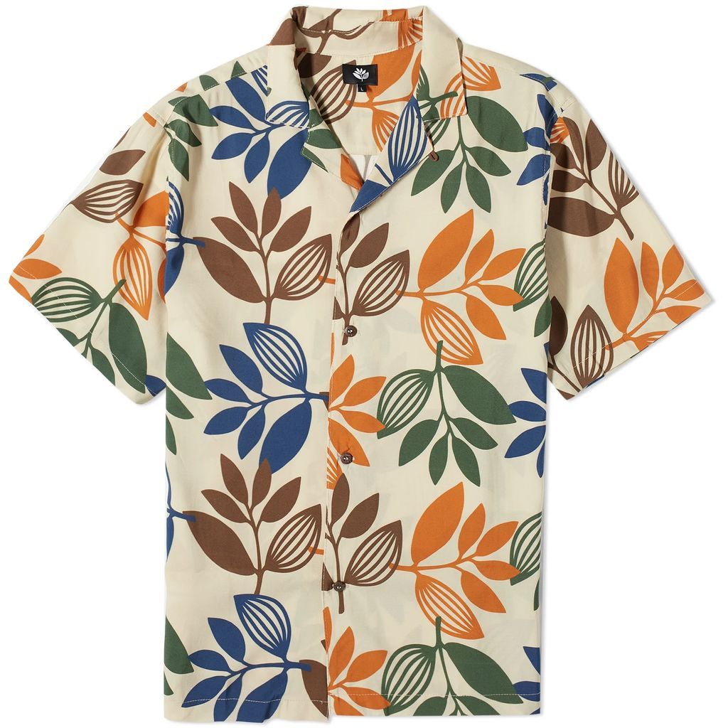 Men's Plant Short Sleeve Vacation Shirt Natural