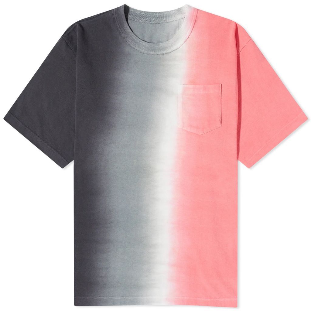 Men's Tie Dye T-Shirt Charcoal Grey/Pink