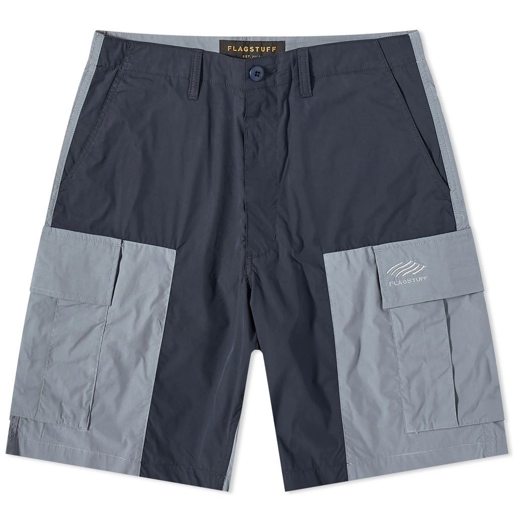 Men's 2-Tone Cargo Shorts Navy/Grey