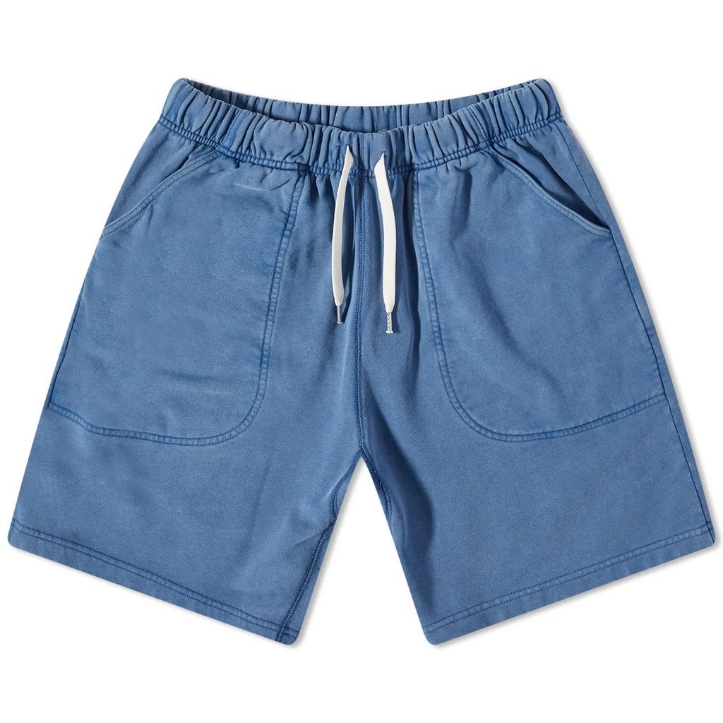 Men's Washed Indigo Sweat Shorts