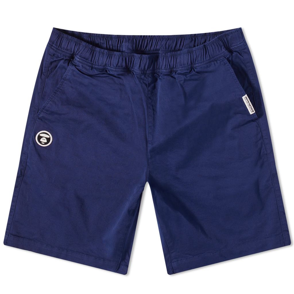 AAPE Now Badge Sweat Shorts Medieval Blue