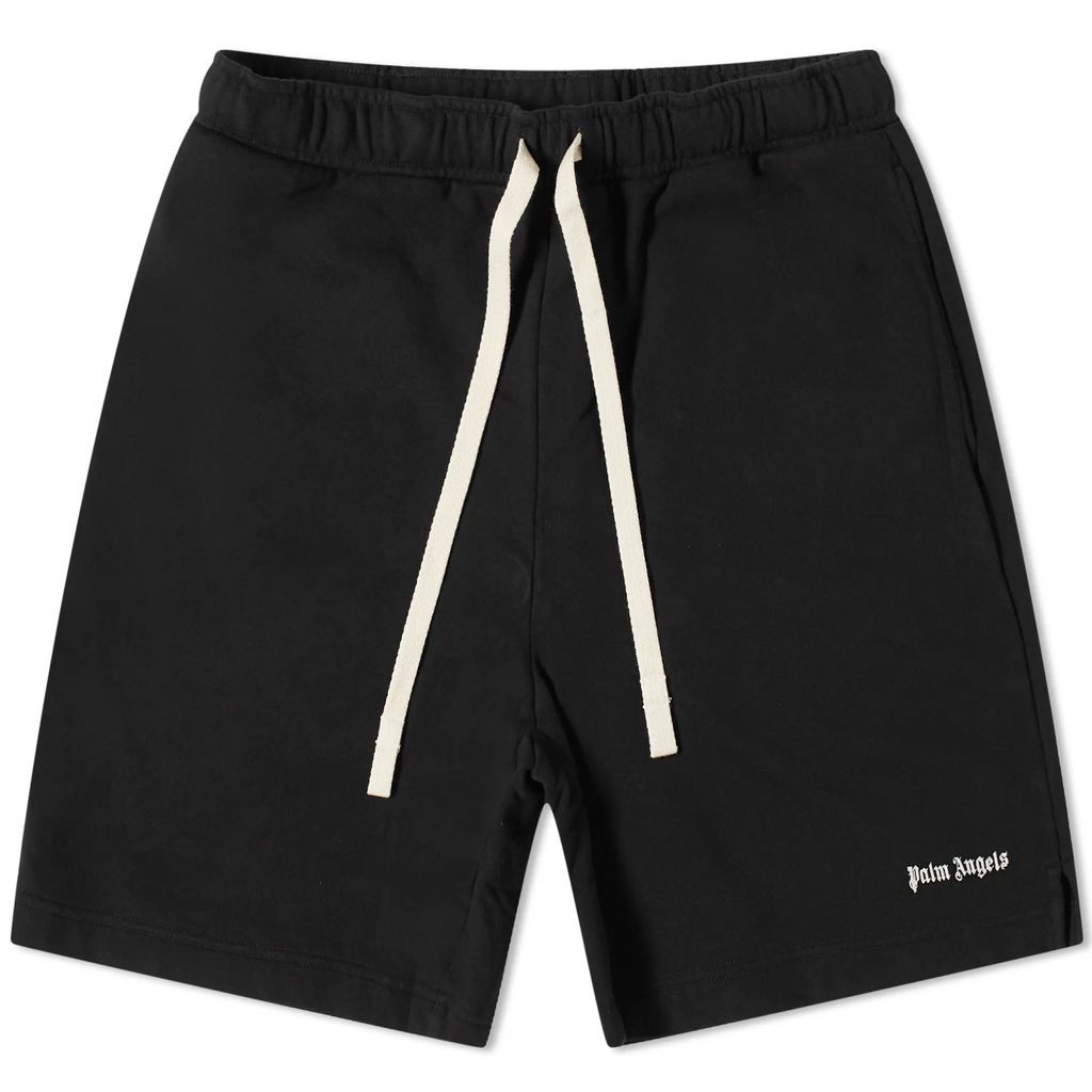Men's Embroidered Sweat Shorts Black