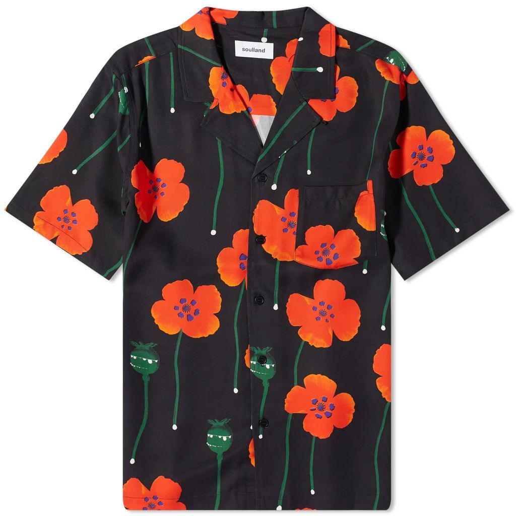 Men's Orson Floral Vacation Shirt Orange