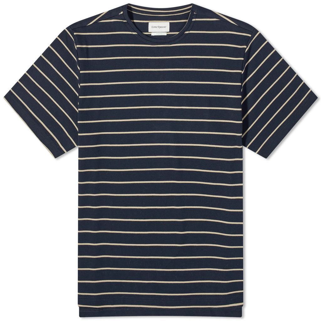 Men's Stripe Box T-Shirt Navy